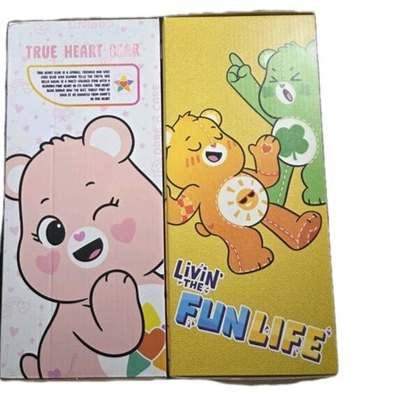 Care Bear Bundle- True Heart Bear & Denim Funshine Bear Pink, Yellow 10 in - NEW - Picture 4 of 6